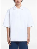 POLO OVERSIZE IN COTONE BIOLOGICO, 00W01 LYLY WHITE, thumb