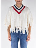 MAGLIONE VEST DISTRESSED, 2242 WHITE/BLUE/RED, thumb