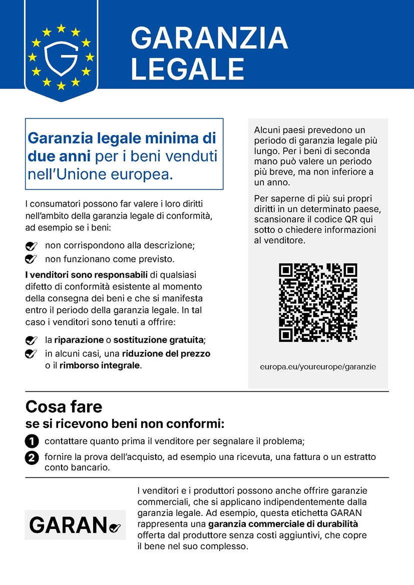 Garanzia Legale Garanzia Legale