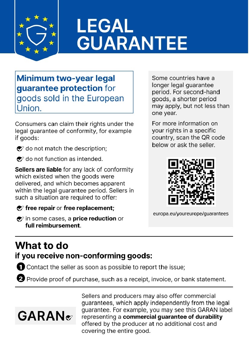 Legal Guarantee Legal Guarantee
