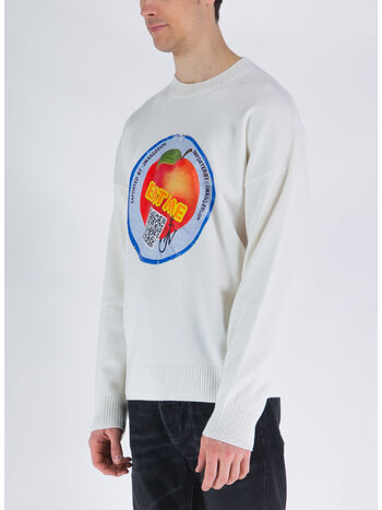 PULLOVER EAT ME CREWNECK JUMPER, 001 WHITE, small