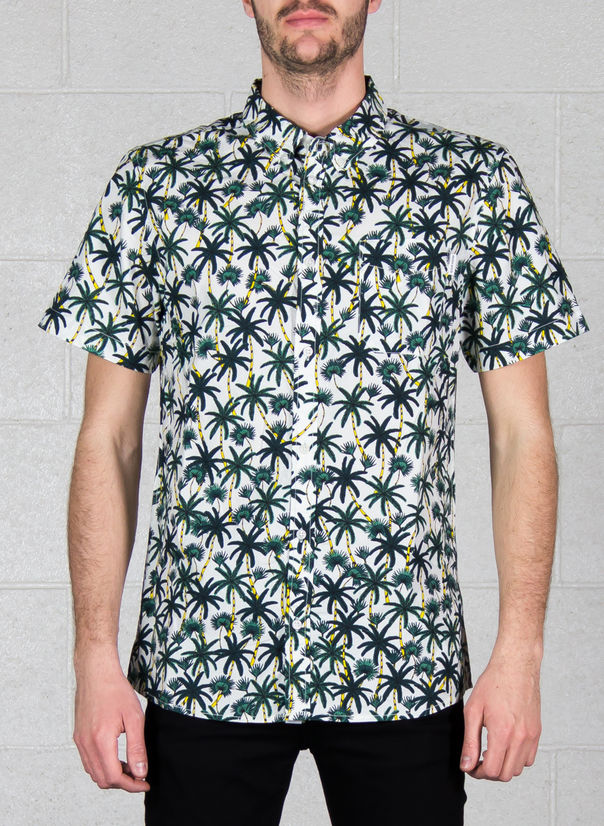 CAMICIA SANDEFJORD POPLIN BEACH PALMS, WHITE, large