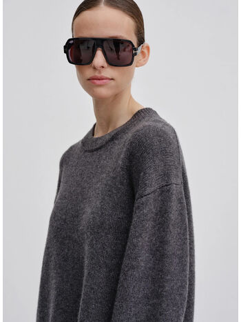 PULLOVER DOOFA KNIT ROUNDNECK, GREY MELANGE, small