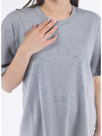 T-SHIRT HOTFIX RHINESTONE LOGO, 1262 GREYMELANGE, small