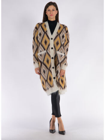 MAXI CARDIGAN IN MAGLIA JACQUARD, 8001, small