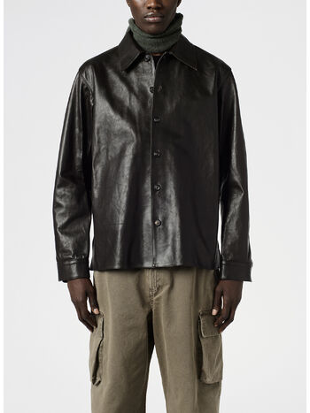 GIACCA FLUID CALFSKIN, Umber Brown Fluid Calfskin, small