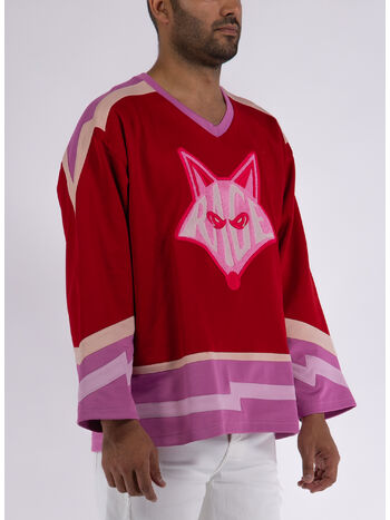 FELPA HOCKEY FOX, 1821 CHERRY TOMATO, small