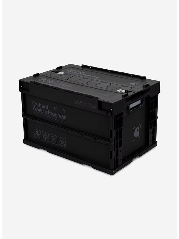 BOXED FOLDABLE CONTAINER PLASTIC, 0GLXX Black / Grey, medium