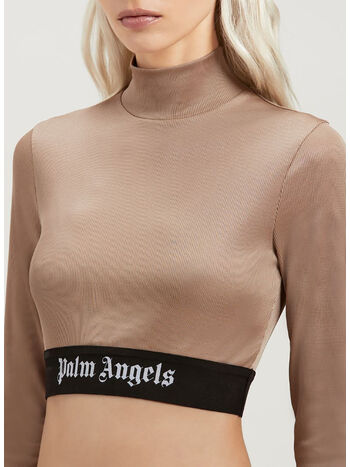 TOP SKIN CON LOGO, 6210 CAMEL BLACK, small