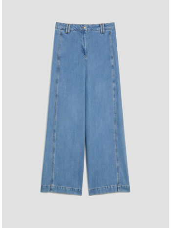 JEANS WIDE LEG, 001 BLU CHIARO, small
