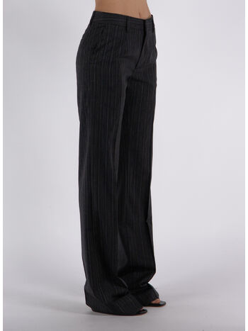 PANTALONE SARTORIALE GESSATO, 1665 DARK GREY, small
