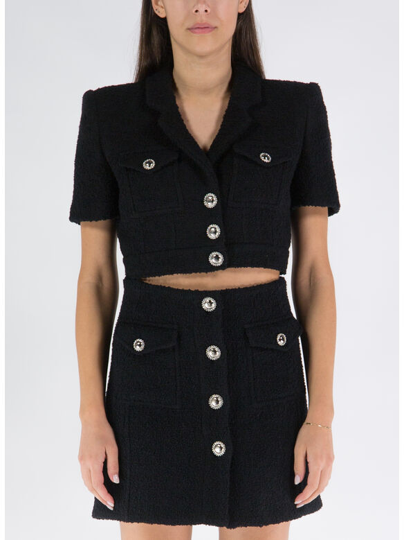 GIACCA TWEED BOUCLE, 900 BLACK, medium