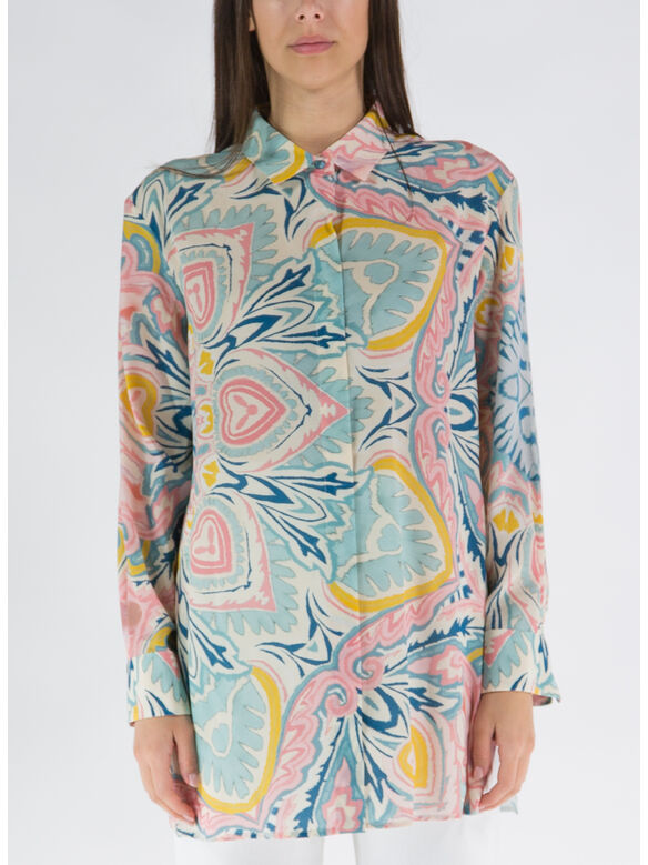CAMICIA IN SETA, 260 BLU, medium