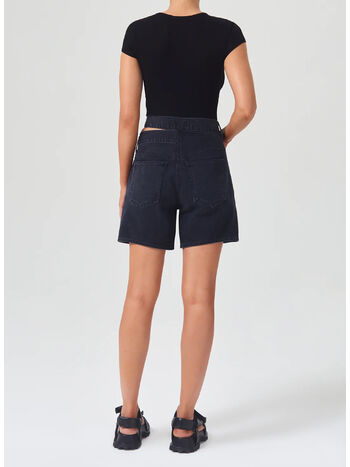 BERMUDA BROKEN WAISTBAND SHORT IN COURSE, cours course (washed black), small
