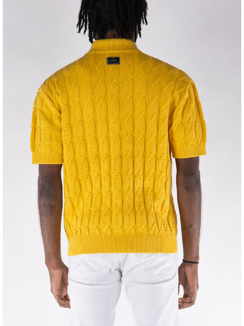 POLO IN MAGLIA TRECCIATO, YL YELLOW, small