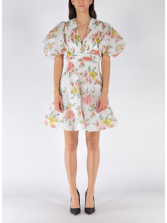 ABITO PLEATED, CORF CORAL FLORAL, medium