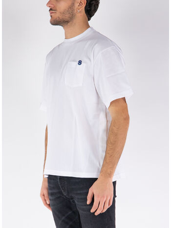 T-SHIRT GIROCOLLO, 101 WHITE, small