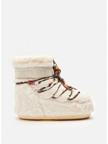 STIVALE ICON LOW FAUX-FUR BEADS, CREAM, small