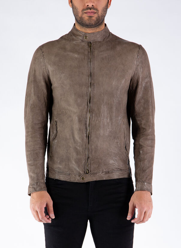 GIACCA BIKER, TAUPE, large