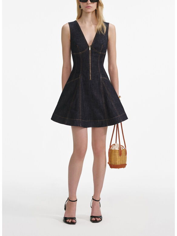 ABITO MINI INDIGO DENIM, BLUE, medium