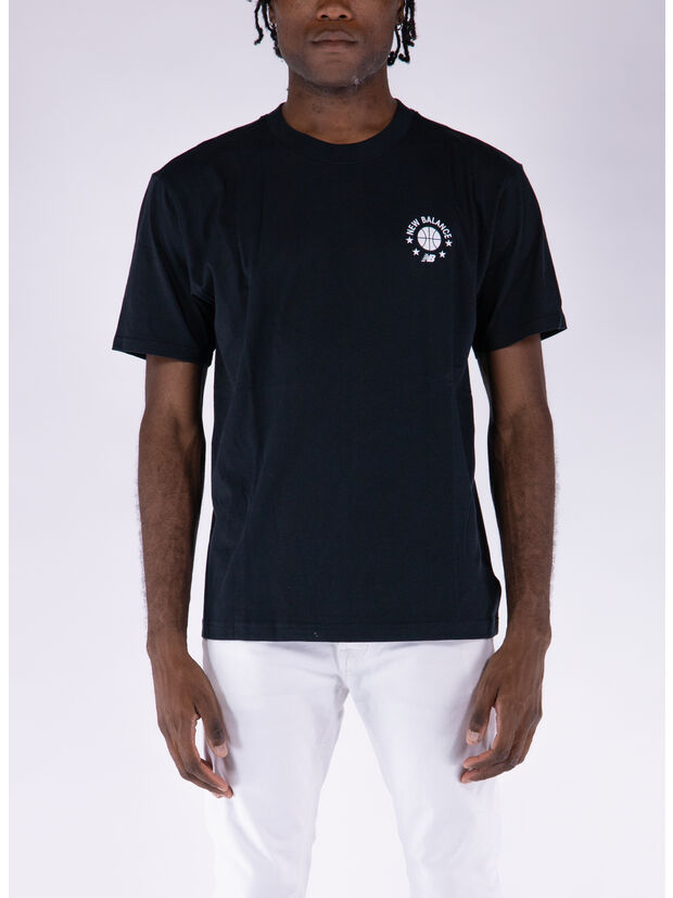 T-SHIRT HOOPS ESSENTIALS, 001 BLACK, large