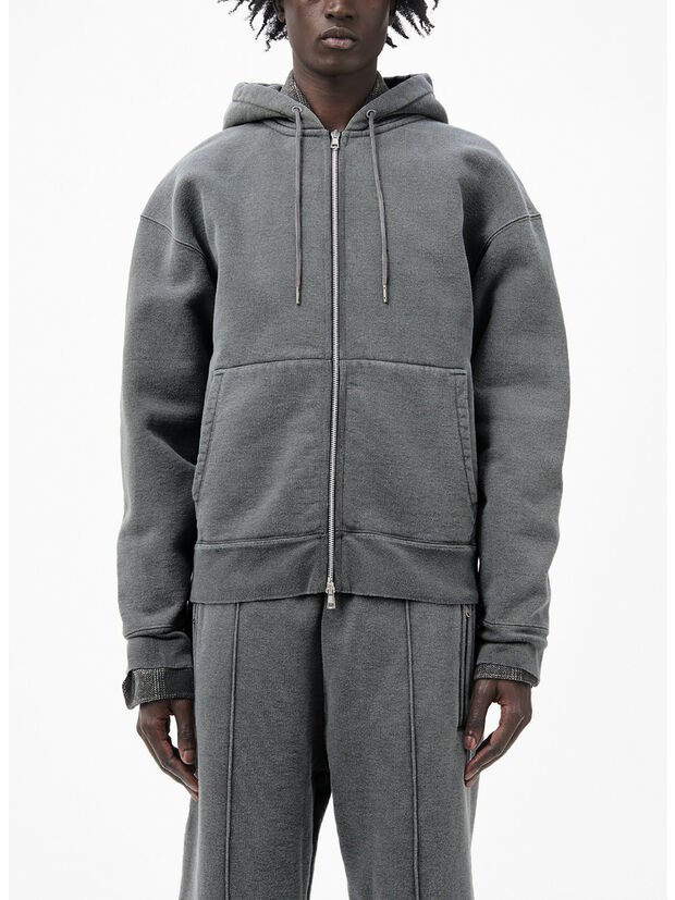 FELPA FULL ZIP RASCAL, WORM BLACK HEFTY FLEECE, large