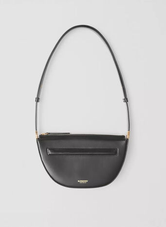 BORSA OLYMPIA MINI IN PELLE CON CERNIERA, A1189BLACK, small