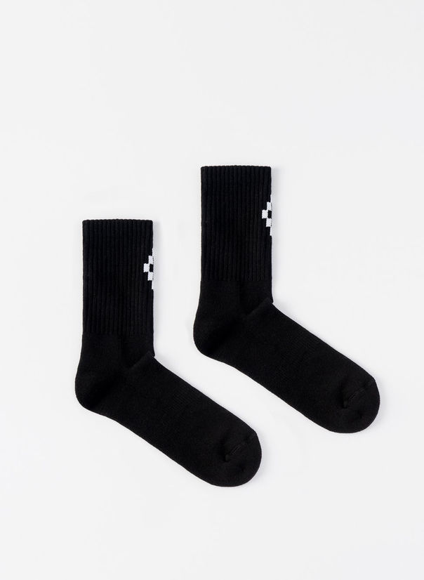 CALZE CROSS, BLACK/WHITE, large
