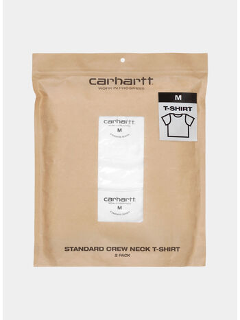 T-SHIRT STANDARD CREW NECK 2 PACK, 931XX WHITE/WHITE, small