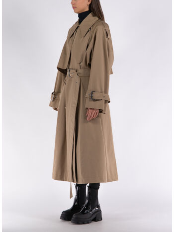 TRENCH OVERSIZE IN COTONE ANTI GOCCIA, , small