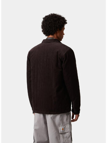 CAMICIA WHITSOME IN VELLUTO DI COTONE A COSTINE, 33HXX PALISANDER, small