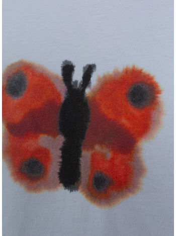 T-SHIRT ROP BUTTERFLY, WHITE, small