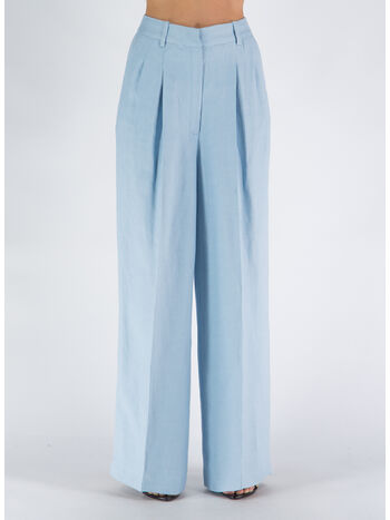 PANTALONE PALAZZO LINO E VISCOSA, , small