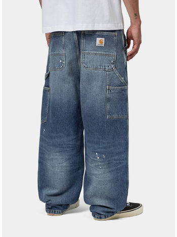 PANTALONE SINGLE KNEE, 01EJ Blue, destroy wash, splatter, small