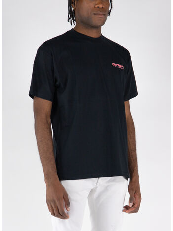 T-SHIRT INK BLEED, 0IXXX BLACK/PINK, small