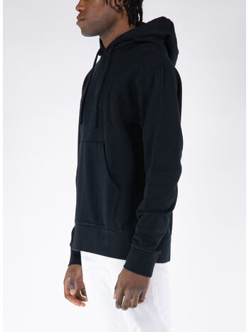 FELPA HOODIE LOGO EMBROIDERY, 999 BLACK, small