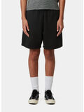 SHORTS ELASTIC-WAISTBAND TRACK, 0D260 Black / White, heavy stone wash, thumb