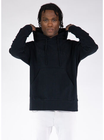 FELPA HOODIE LOGO EMBROIDERY, 999 BLACK, small