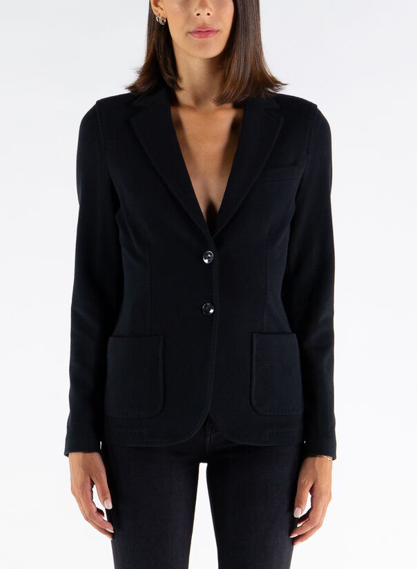 GIACCA SLIM FELPA, 001NERO, large