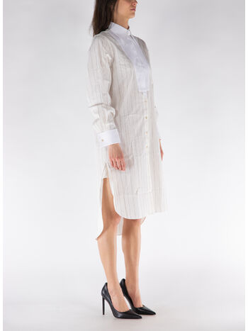 ABITO RISE CAMICIA, 100 IVORY STRIPE & WHITE, small