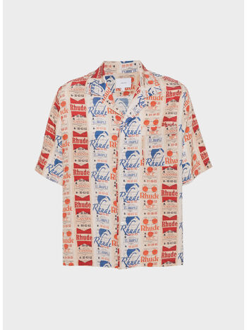 CAMICIA IN SETA VOYAGE DE RHUDE, 0108 BLACK, small