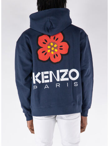 FELPA HOODIE OVERSIZE BOKE FLOWER, 77 MIDNIGHT BLUE, small