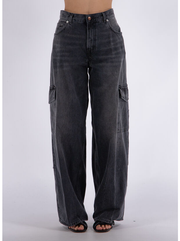 JEANS BETHANY CARGO, L0790 SPIDER BLACK, large