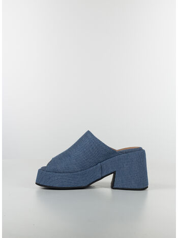 SCARPA RETRO FLATFORM WEDGE MULE, 630 DENIM, small