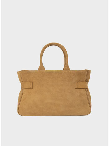 BORSA TOTE BROCLE, TOFFEE FRINGE, small