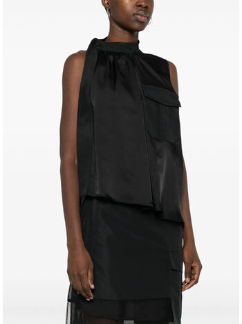 CAMICIA FABRIC COMBO, 001 BLACK, small