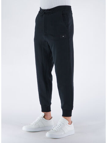 PANTALONE ORGANIC COTTON TERRY CUFFED, BLACK, small