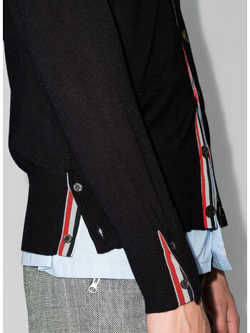 CARDIGAN CLASSIC V-NECK, 001 BLACK, small