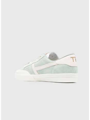 SCARPA SUEDE LOW TOP, 5E001 PISTACHIO/BEIGE + IVORY, small