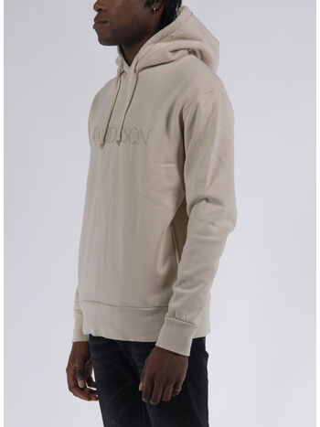 FELPA LOGO EMBROIDERY HOODIE, 132 BEIGE, small